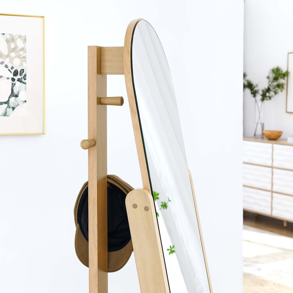 Ascend Standing Mirror - Oak