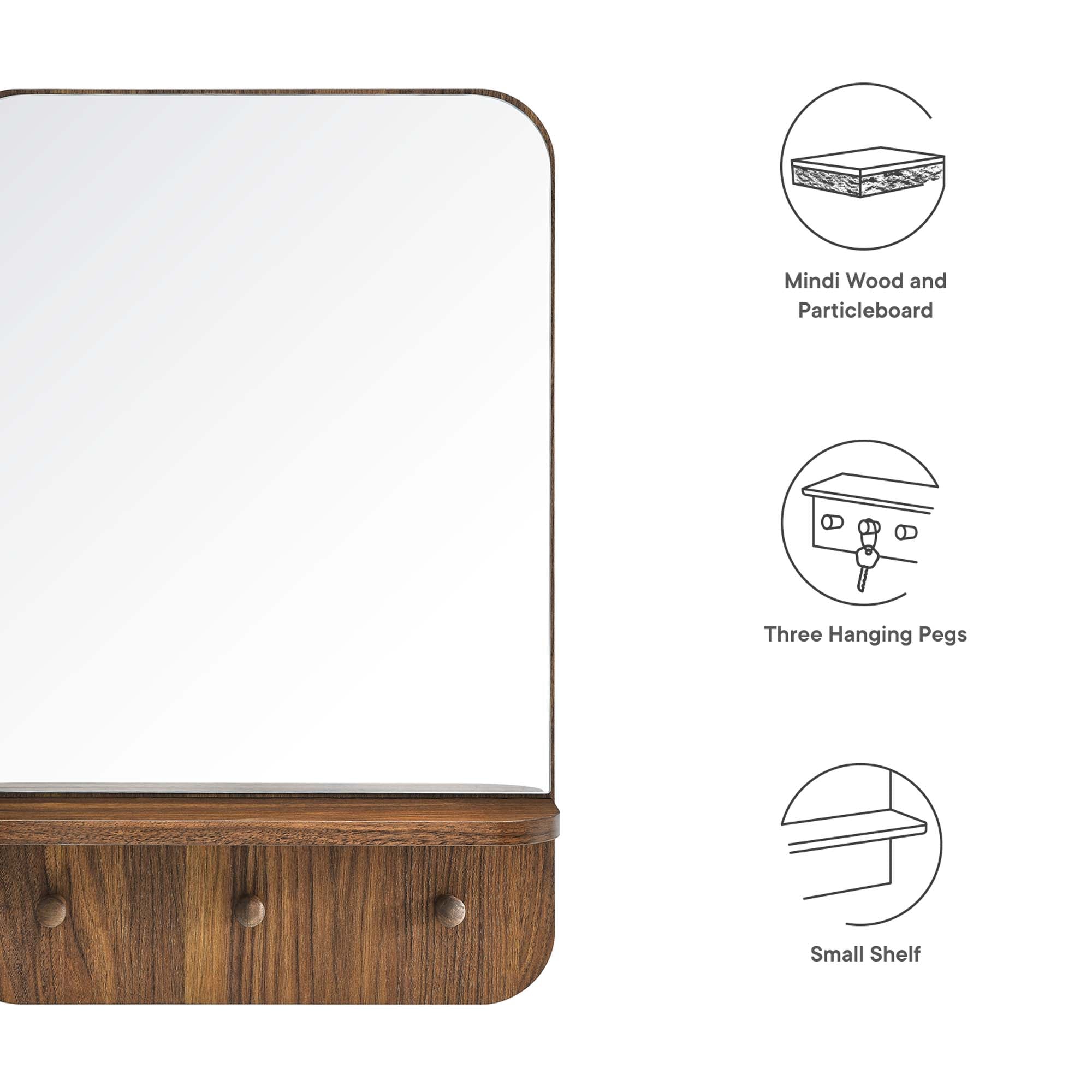 Lumina Mirror - Walnut