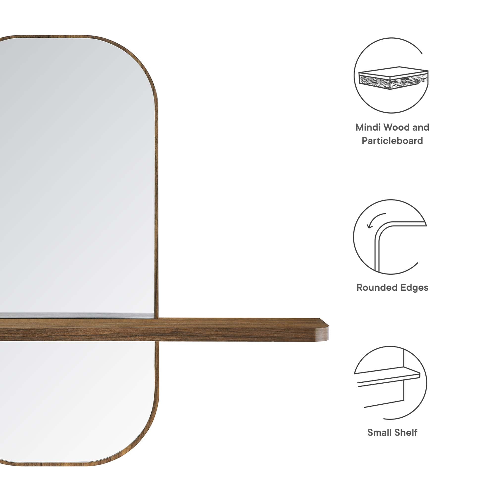 Solstice Mirror - Walnut