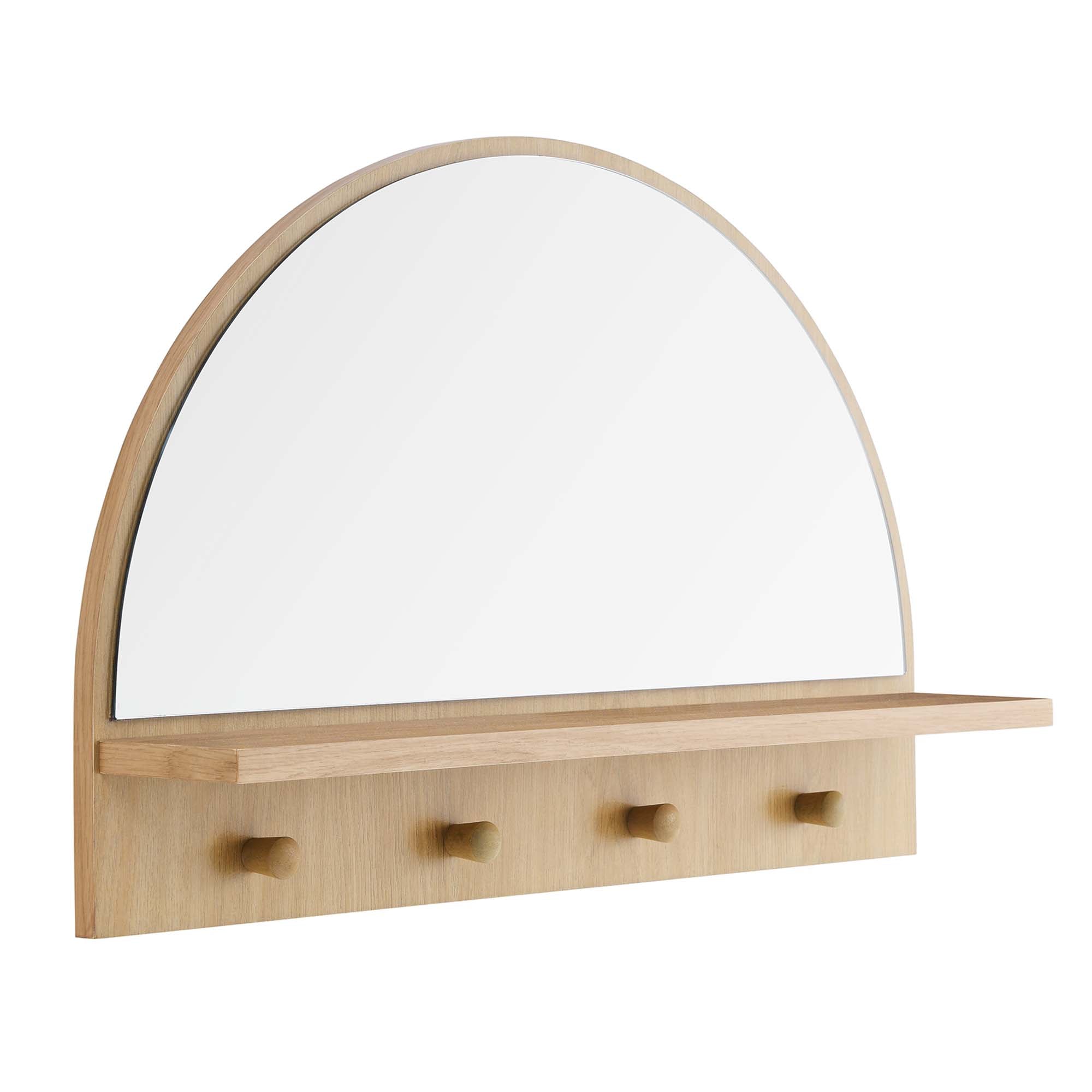 Moonbeam Arched Mirror - Oak