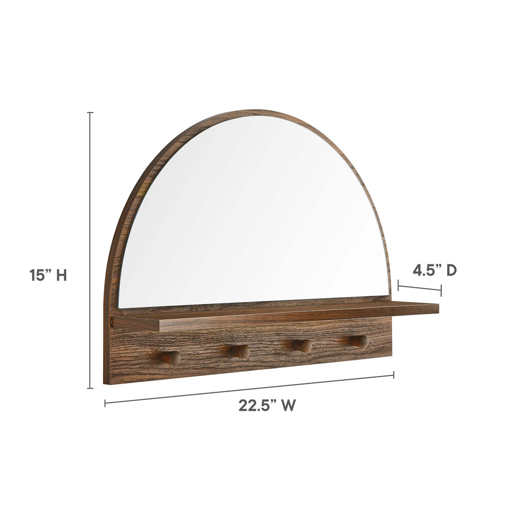 Moonbeam Arched Mirror - Walnut