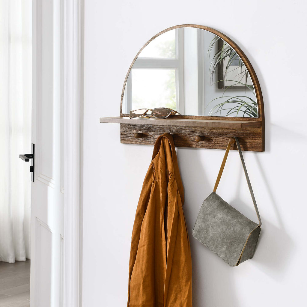 Moonbeam Arched Mirror - Walnut