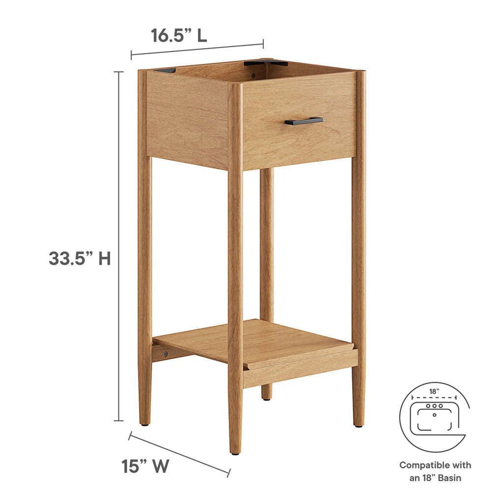 Zaire 18" Bathroom Vanity Cabinet (Sink Basin Not Included) - Natural