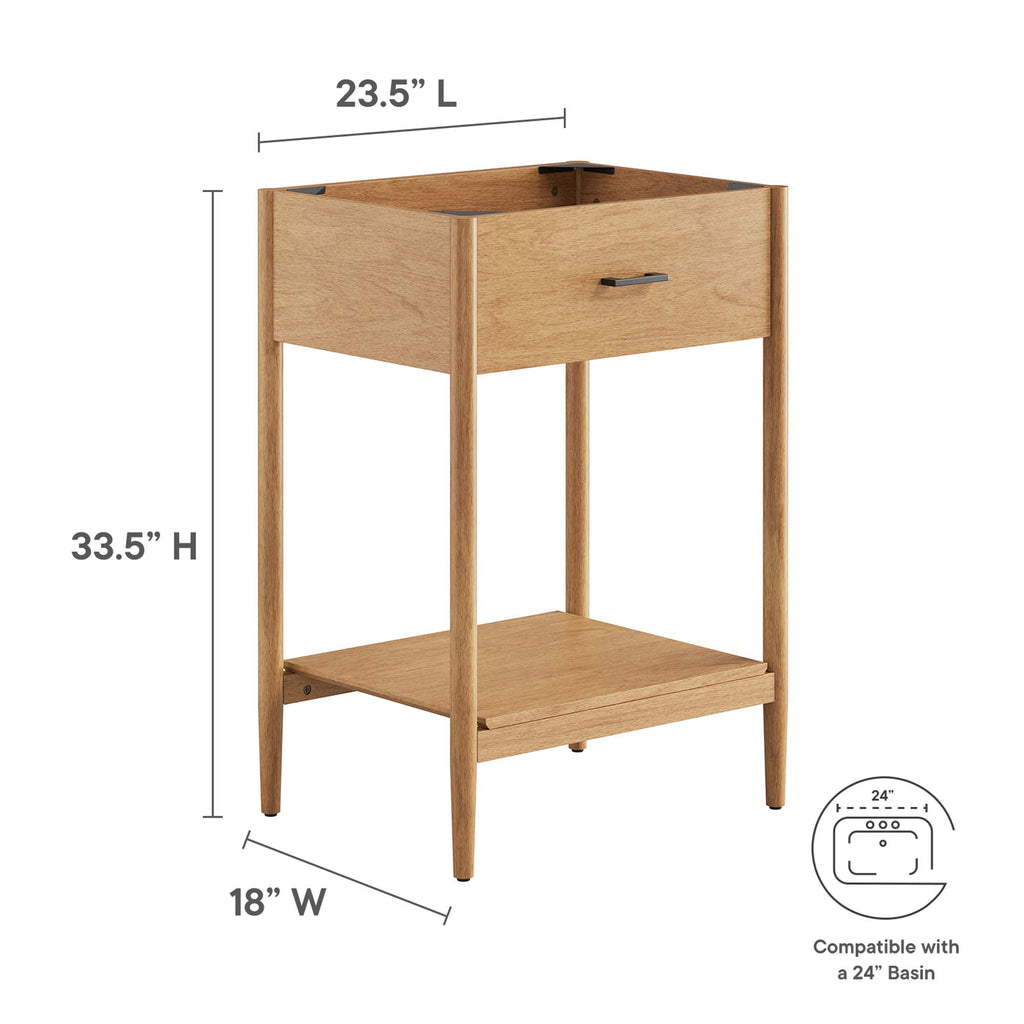 Zaire 24" Bathroom Vanity Cabinet (Sink Basin Not Included) - Natural