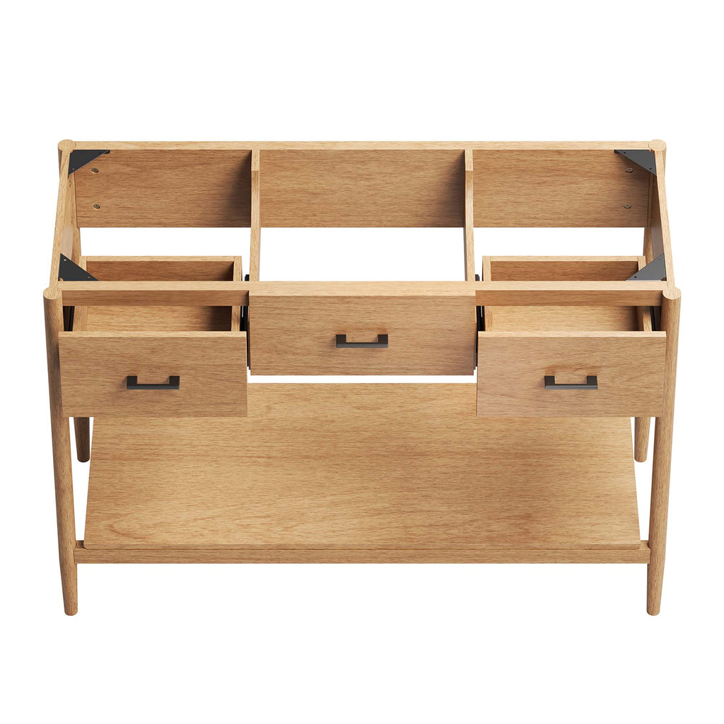 Zaire 48" Single Sink Compatible Bathroom Vanity Cabinet (Sink Basin Not Included) - Natural