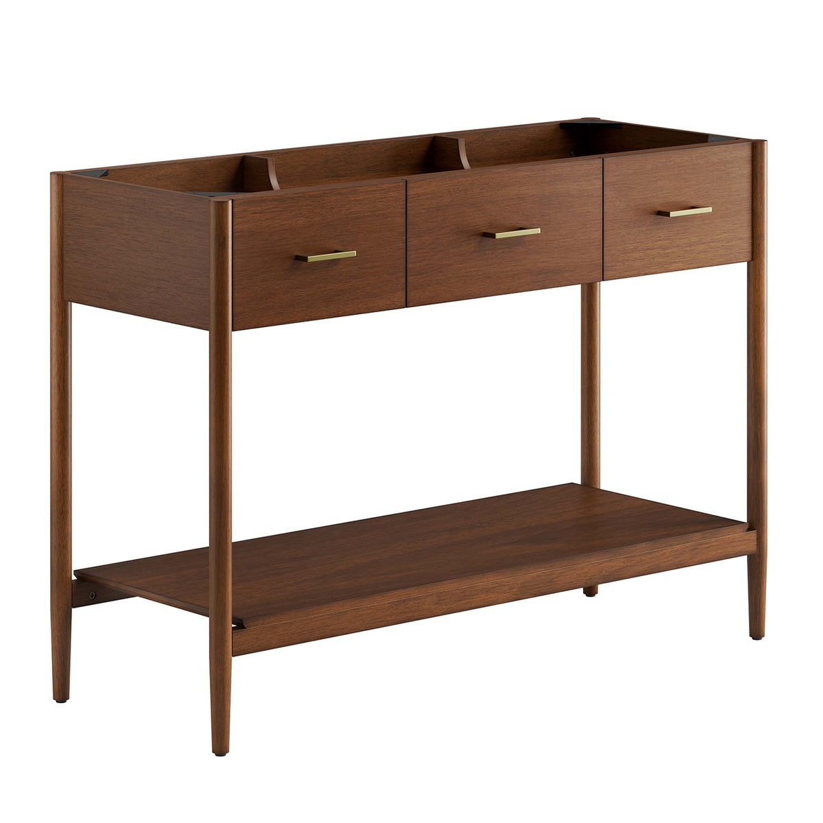 Zaire 48" Single Sink Compatible Bathroom Vanity Cabinet (Sink Basin Not Included) - Walnut