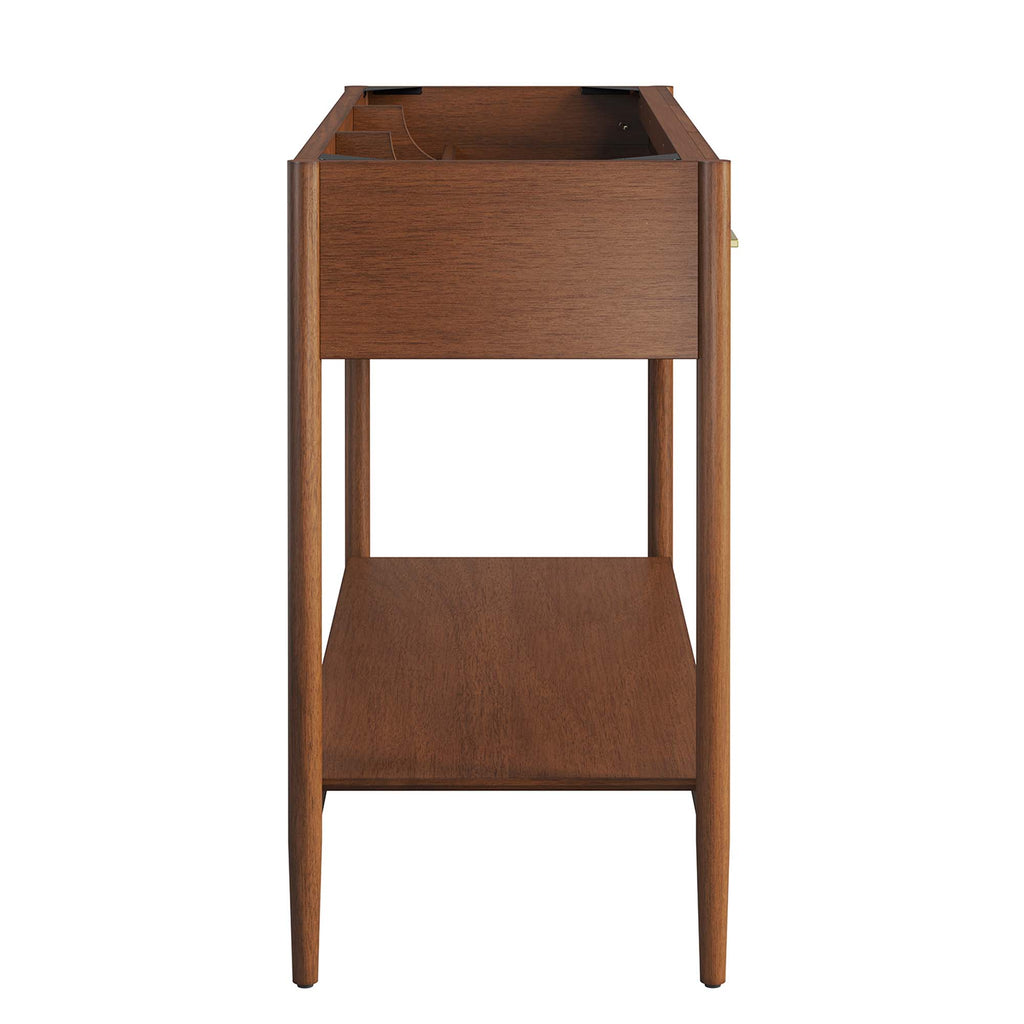 Zaire 48" Single Sink Compatible Bathroom Vanity Cabinet (Sink Basin Not Included) - Walnut