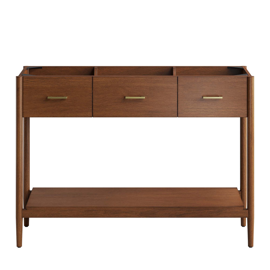 Zaire 48" Single Sink Compatible Bathroom Vanity Cabinet (Sink Basin Not Included) - Walnut