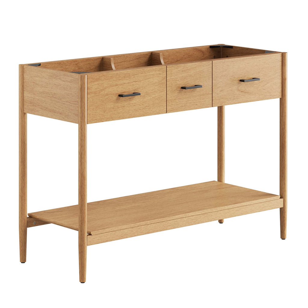 Zaire 48" Double Sink Compatible Bathroom Vanity Cabinet (Sink Basin Not Included) - Natural