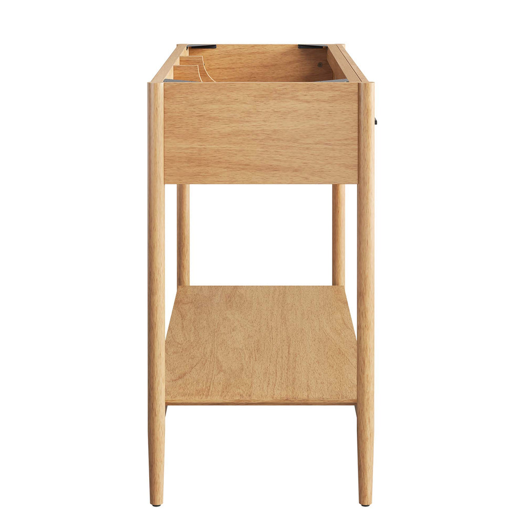 Zaire 48" Double Sink Compatible Bathroom Vanity Cabinet (Sink Basin Not Included) - Natural