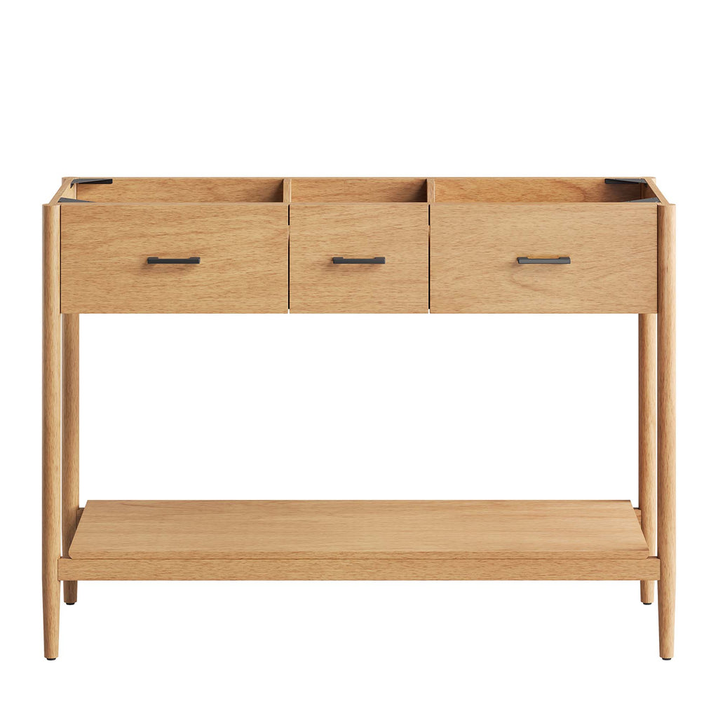 Zaire 48" Double Sink Compatible Bathroom Vanity Cabinet (Sink Basin Not Included) - Natural