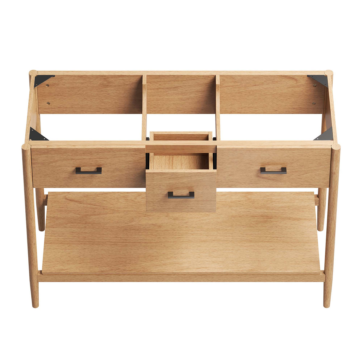 Zaire 48" Double Sink Compatible Bathroom Vanity Cabinet (Sink Basin Not Included) - Natural