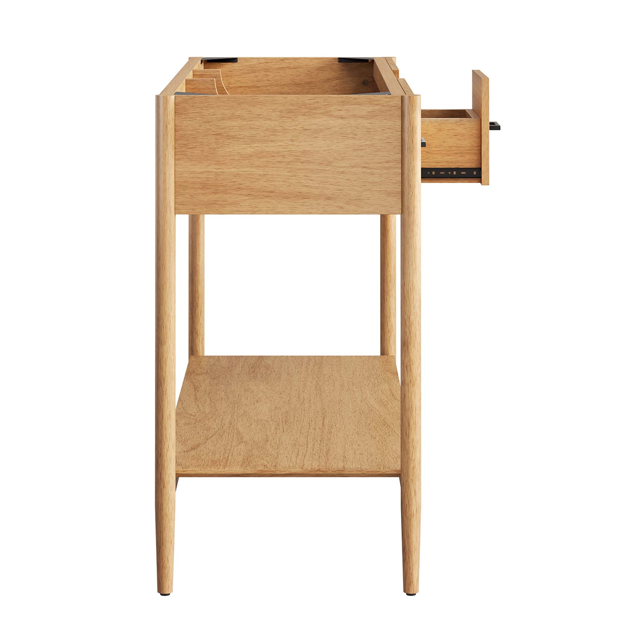 Zaire 48" Double Sink Compatible Bathroom Vanity Cabinet (Sink Basin Not Included) - Natural