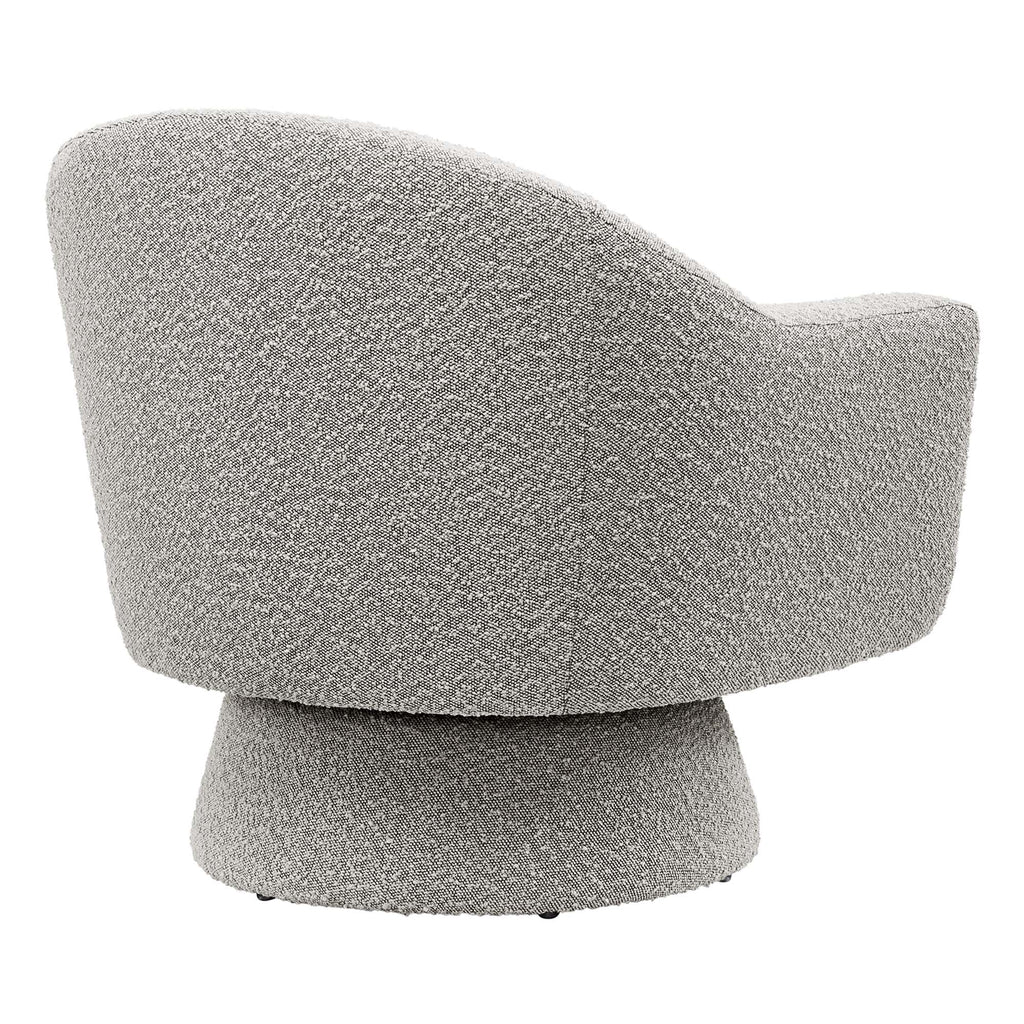 Astral Boucle Fabric Swivel Chair - Taupe