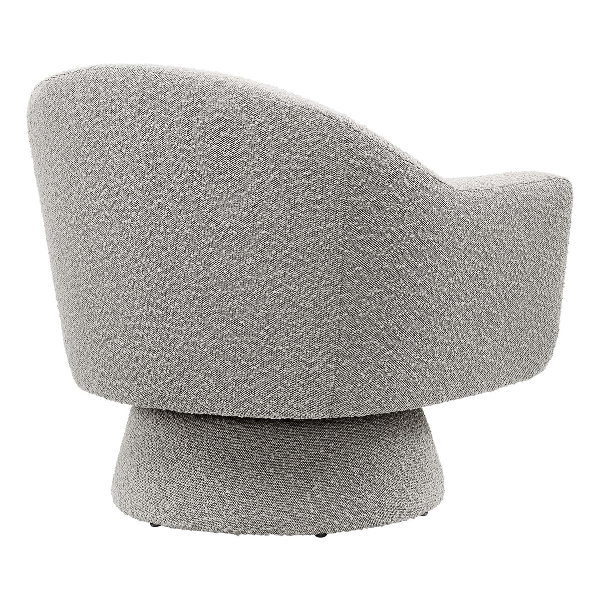 Astral Boucle Fabric Swivel Chair - Taupe