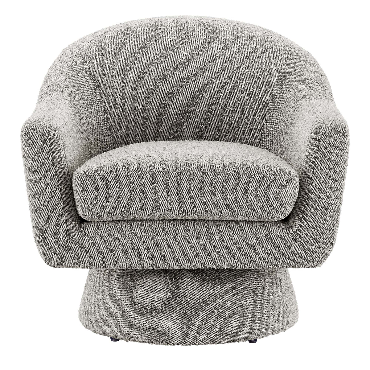 Astral Boucle Fabric Swivel Chair - Taupe