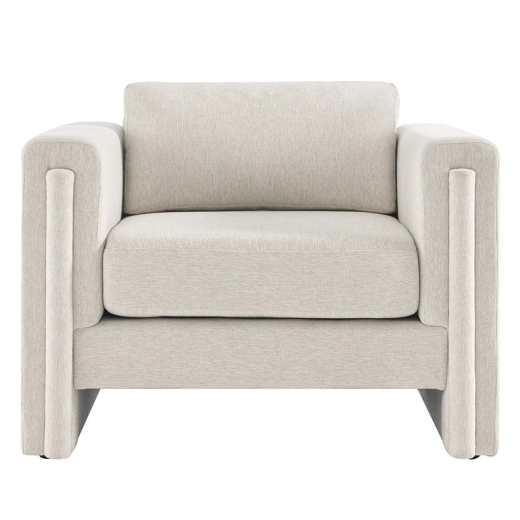 Visible Fabric Armchair - Ivory
