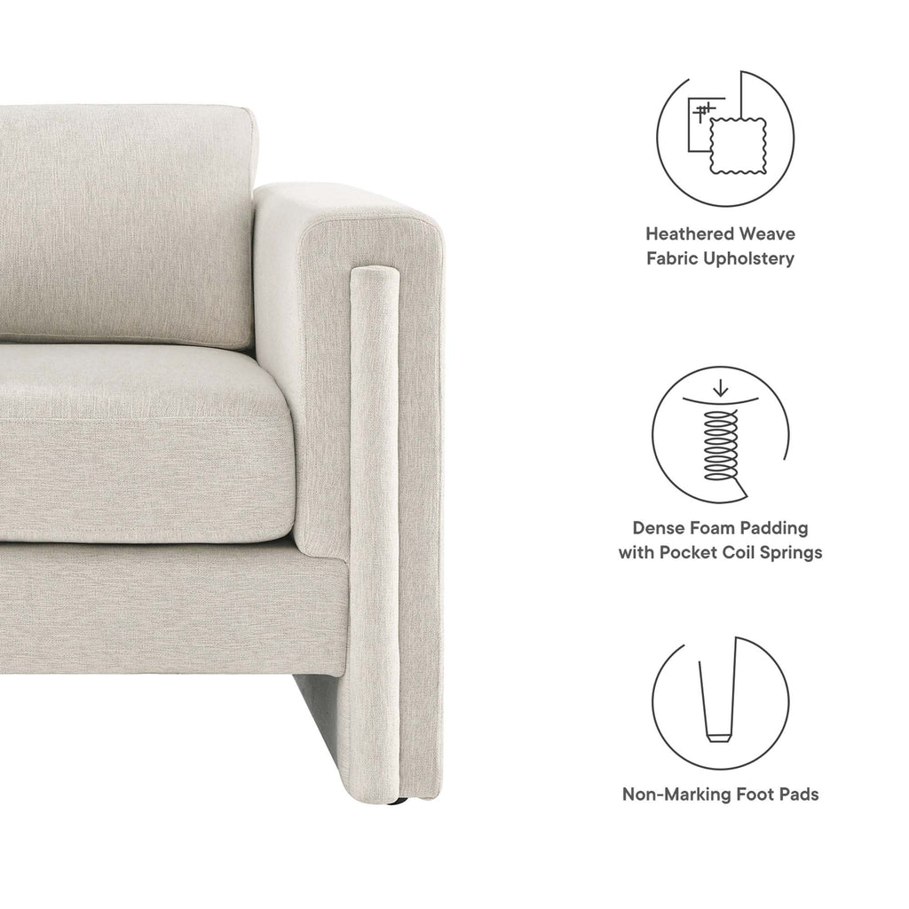 Visible Fabric Armchair - Ivory