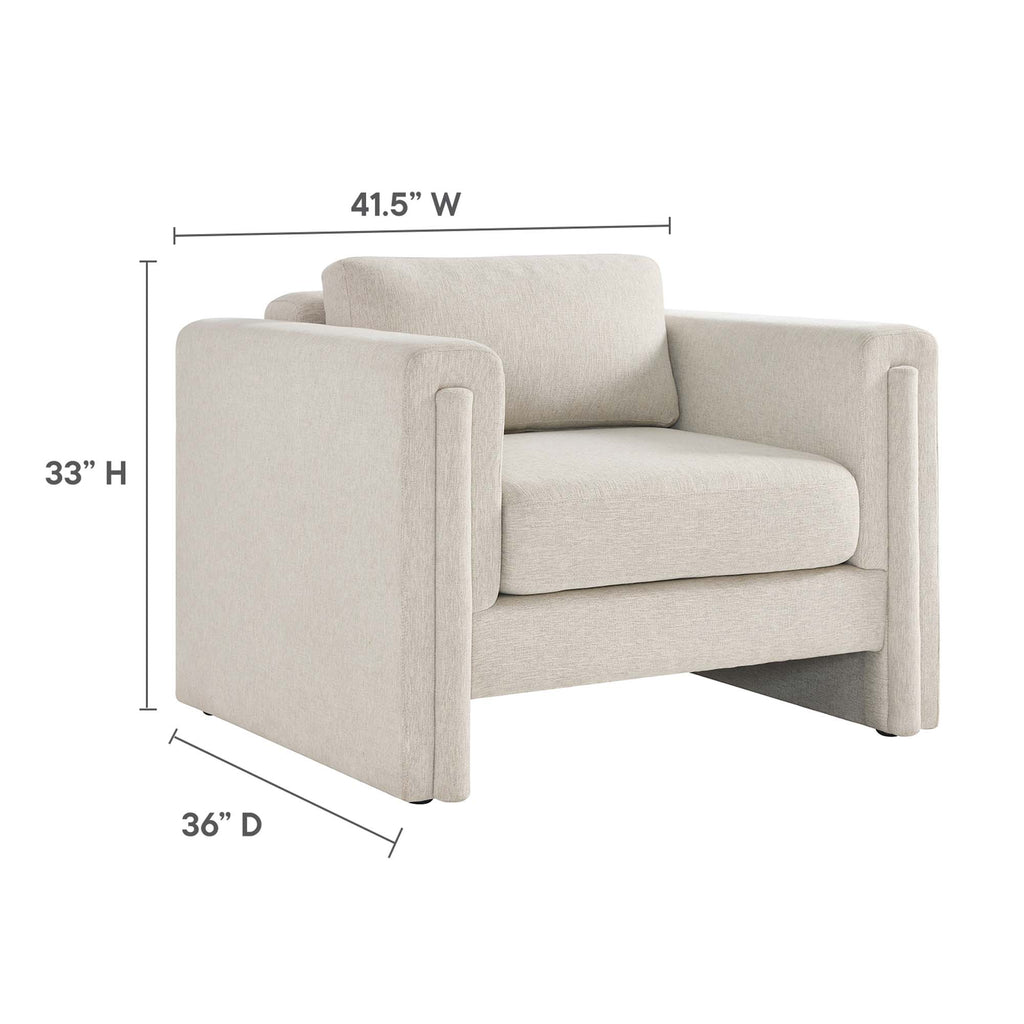 Visible Fabric Armchair - Ivory