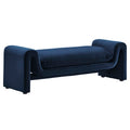 Waverly Performance Velvet Bench - Midnight Blue