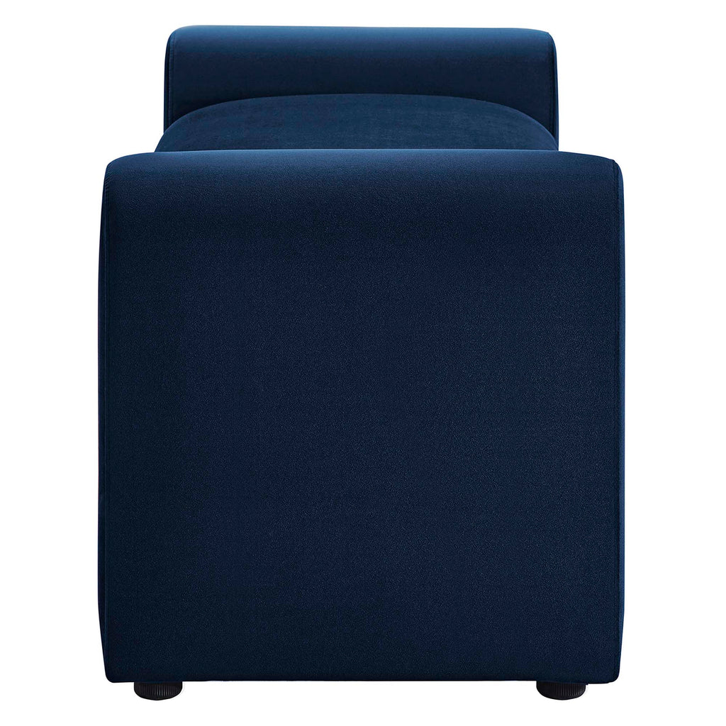 Waverly Performance Velvet Bench - Midnight Blue