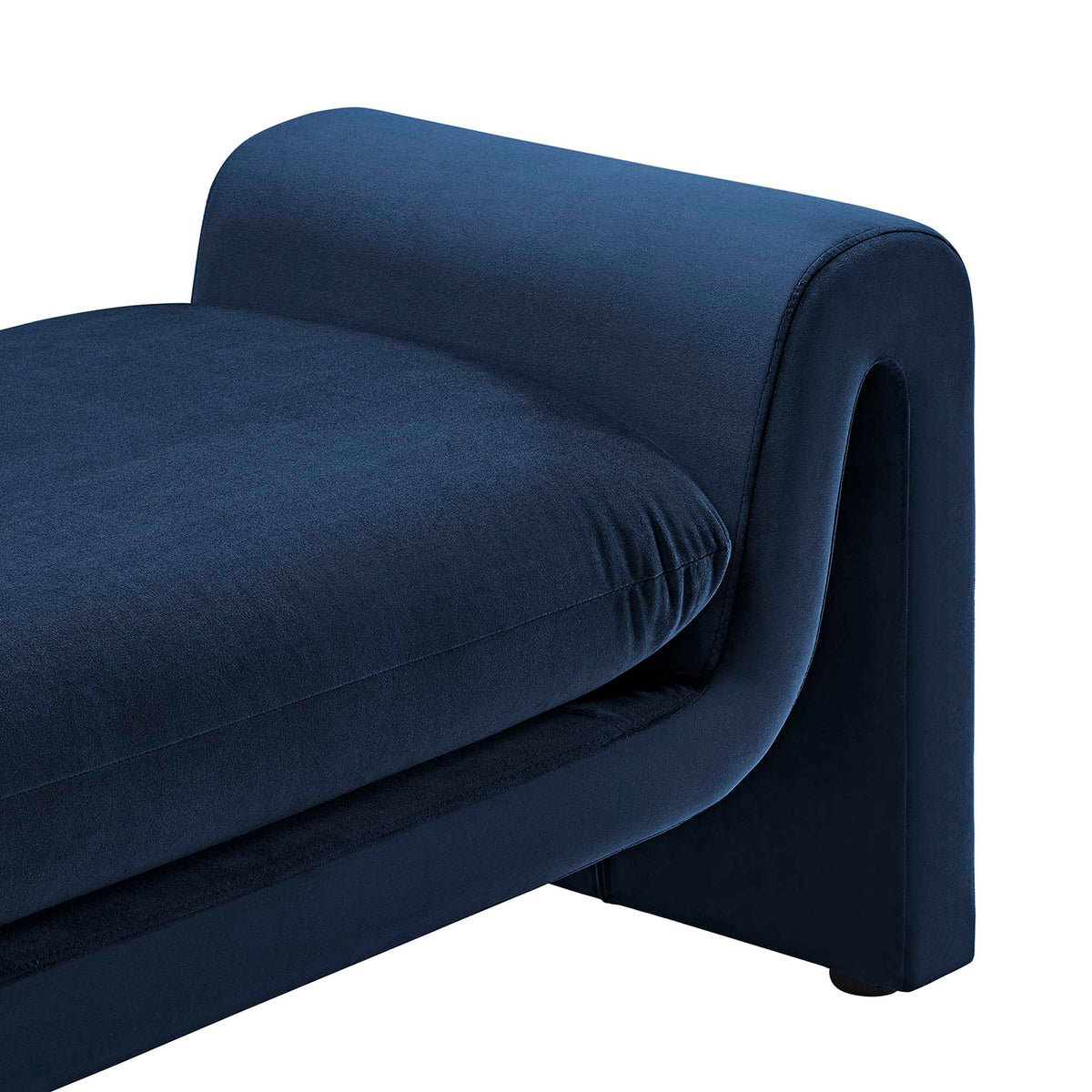 Waverly Performance Velvet Bench - Midnight Blue