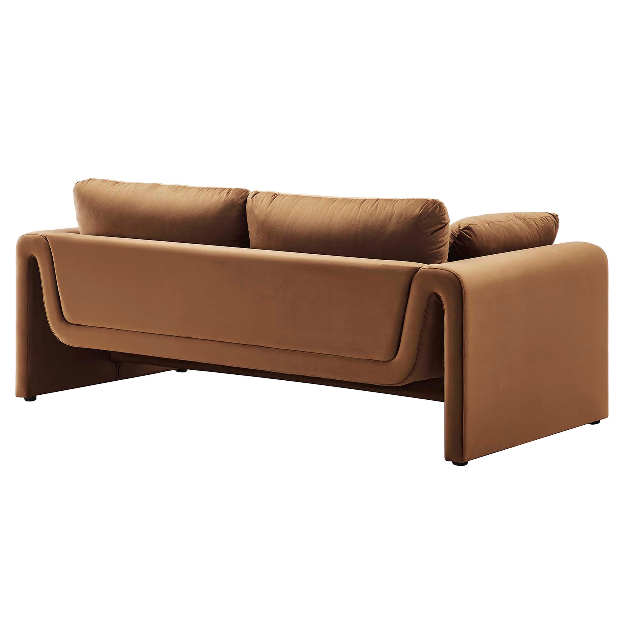 Waverly Performance Velvet Sofa - Brown