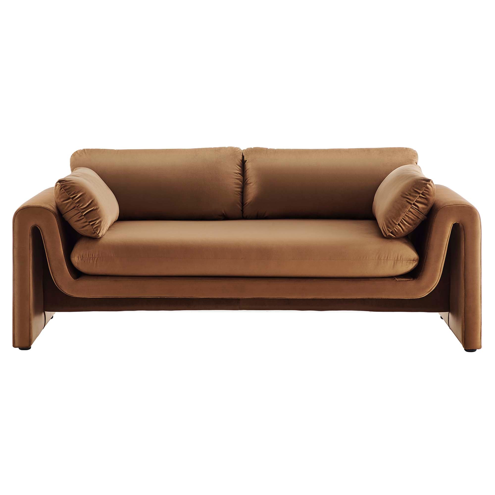Waverly Performance Velvet Sofa - Brown