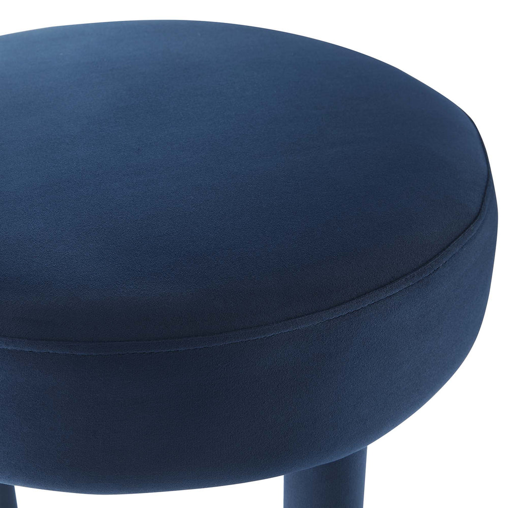 Toulouse Performance Velvet Bar Stool - Midnight Blue Gold