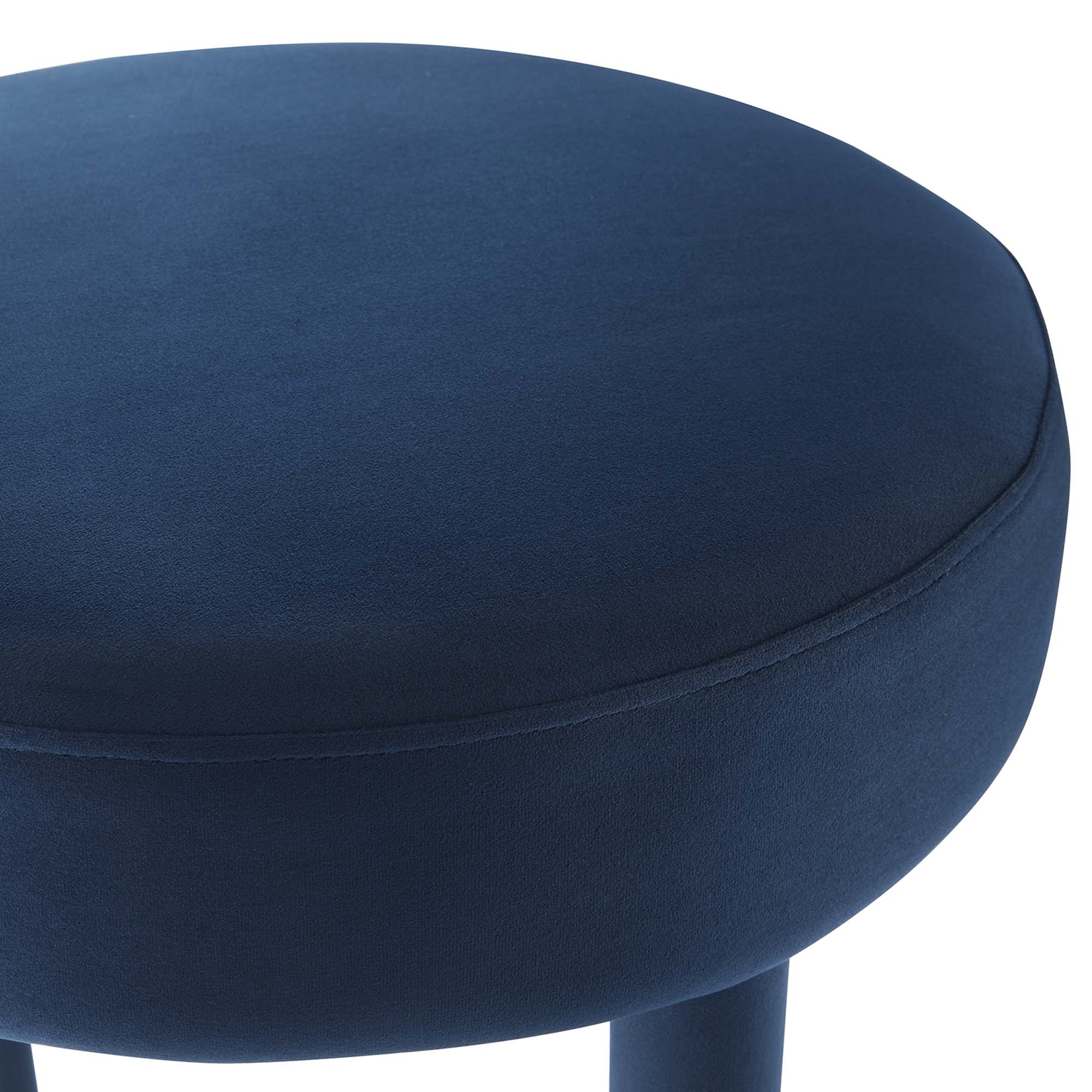 Toulouse Performance Velvet Bar Stool - Midnight Blue Gold