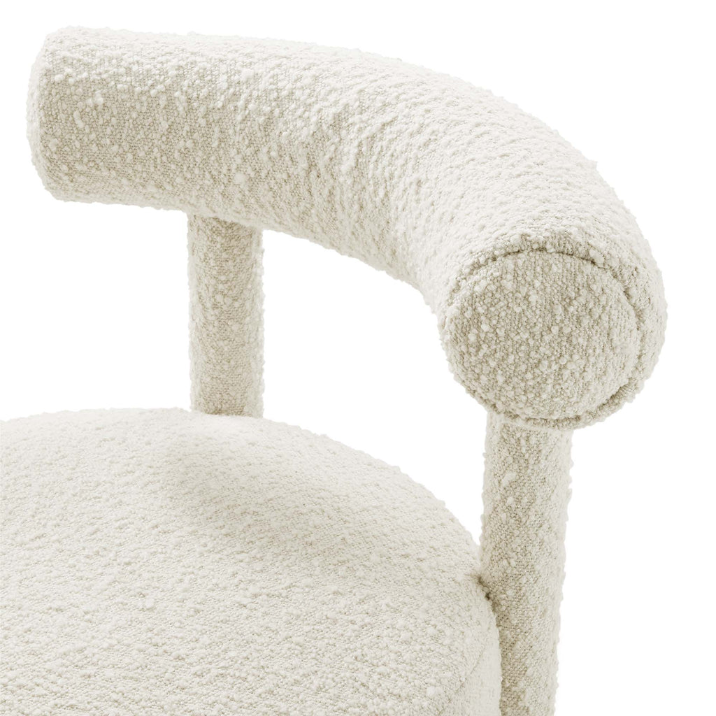 Toulouse Boucle Fabric Dining Chair - Ivory
