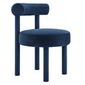 Toulouse Performance Velvet Dining Chair - Midnight Blue