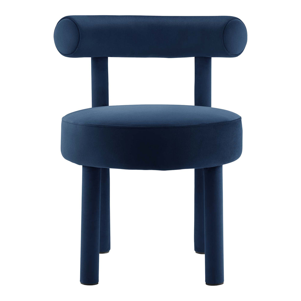 Toulouse Performance Velvet Dining Chair - Midnight Blue