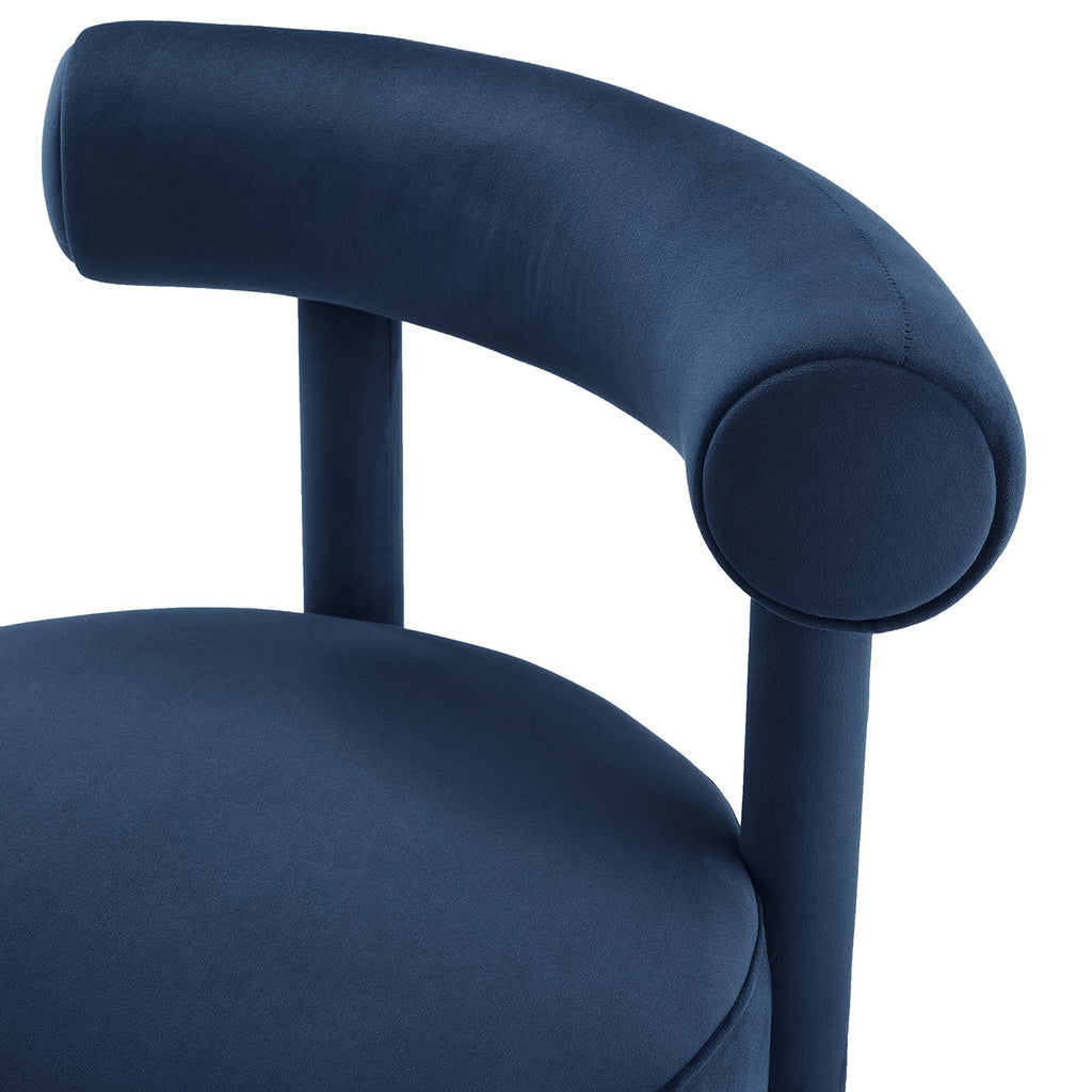 Toulouse Performance Velvet Dining Chair - Midnight Blue