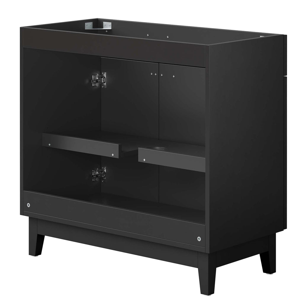 Miles 36" Bathroom Vanity Cabinet (Sink Basin Not Included) - Black