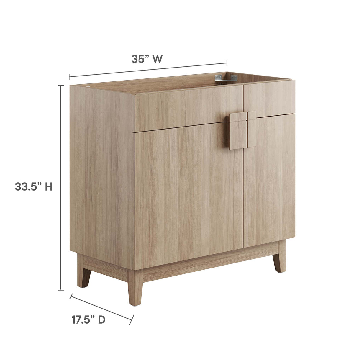 Miles 36" Bathroom Vanity Cabinet (Sink Basin Not Included) - Oak