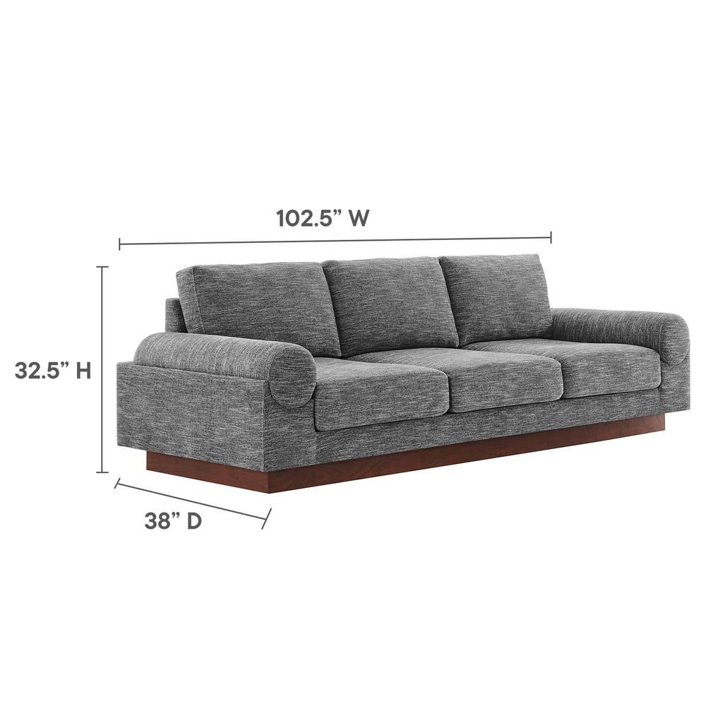Oasis Upholstered Fabric Sofa - Gray