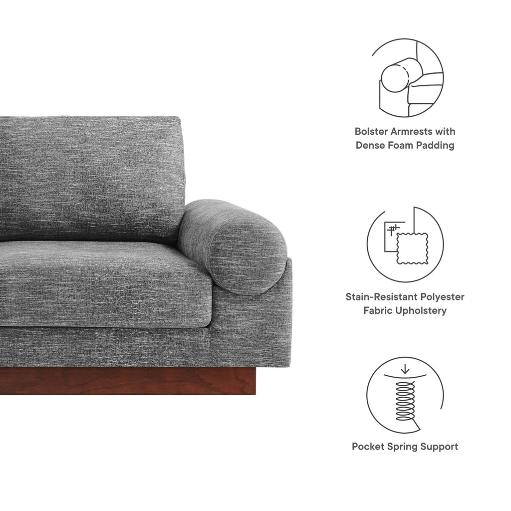 Oasis Upholstered Fabric Sofa - Gray