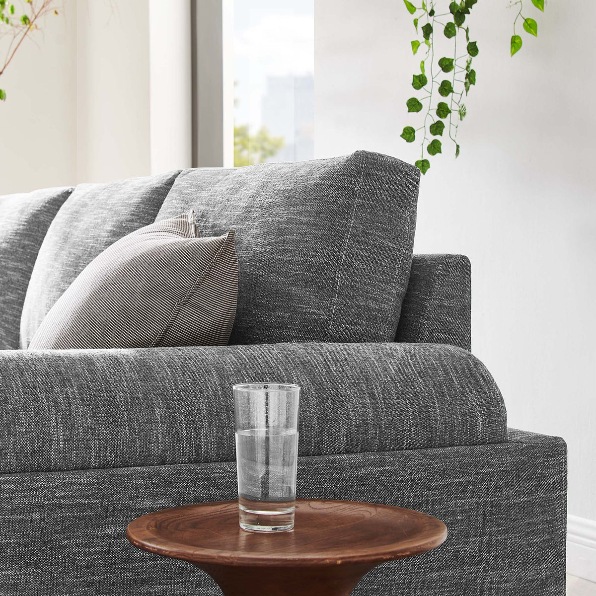 Oasis Upholstered Fabric Sofa - Gray