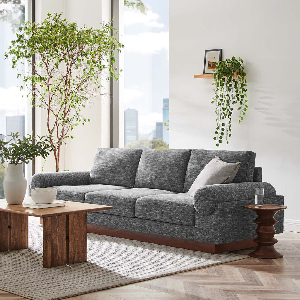 Oasis Upholstered Fabric Sofa - Gray