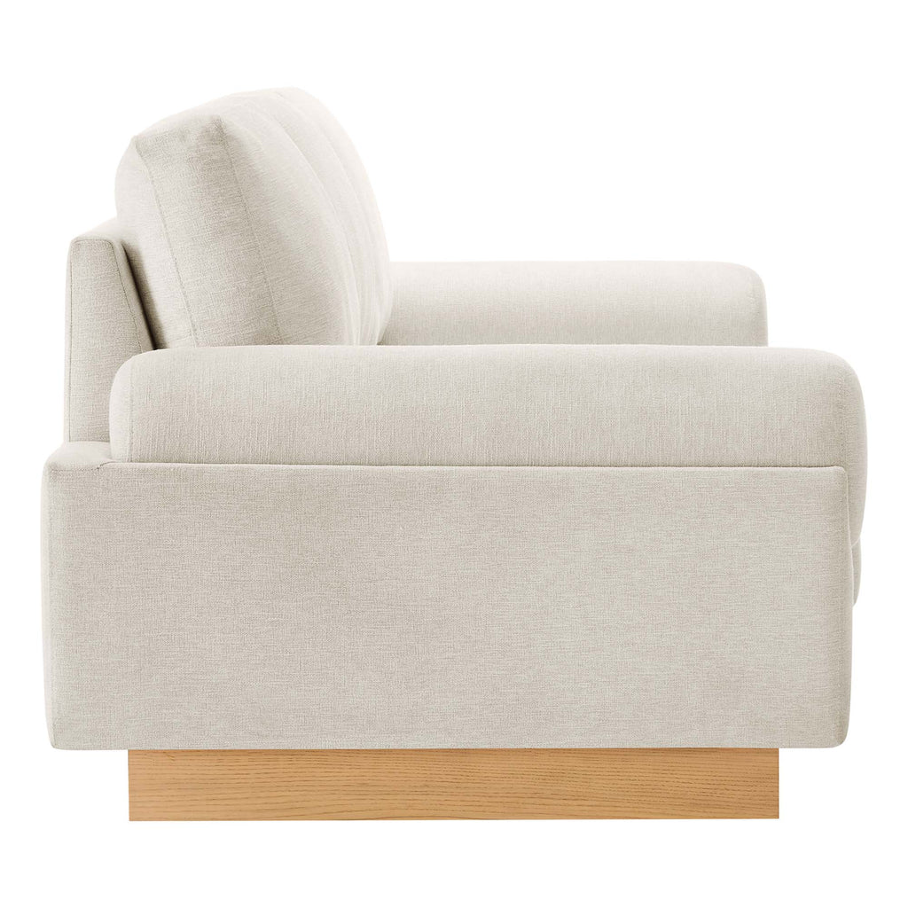 Oasis Upholstered Fabric Sofa - Ivory