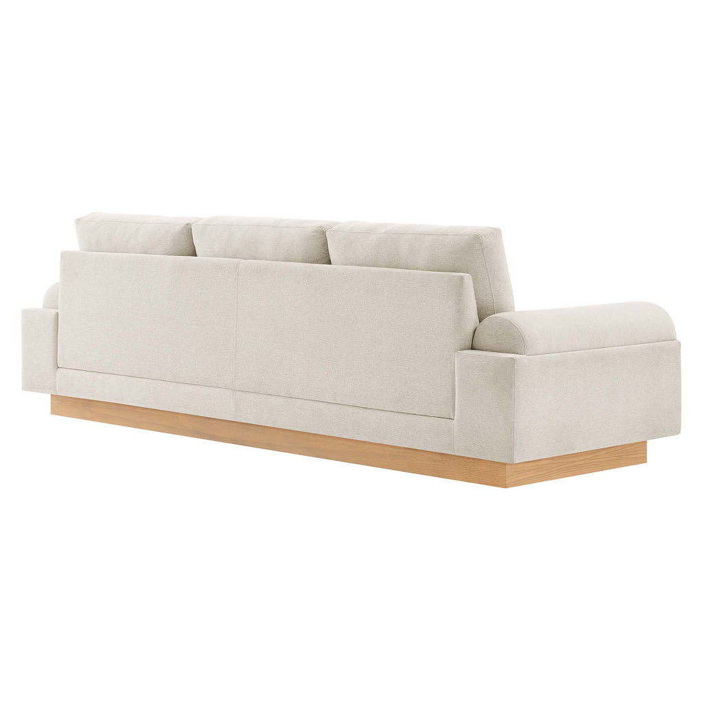 Oasis Upholstered Fabric Sofa - Ivory
