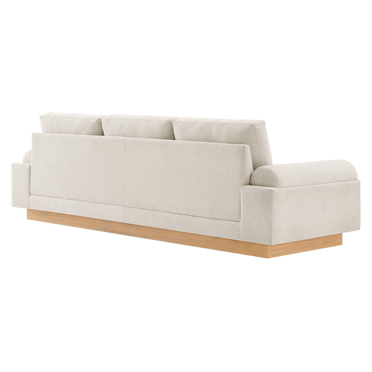 Oasis Upholstered Fabric Sofa - Ivory