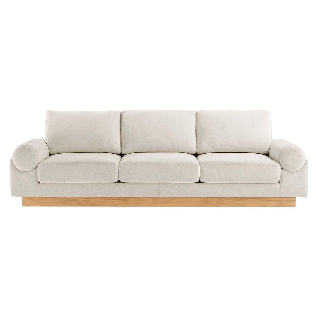 Oasis Upholstered Fabric Sofa - Ivory