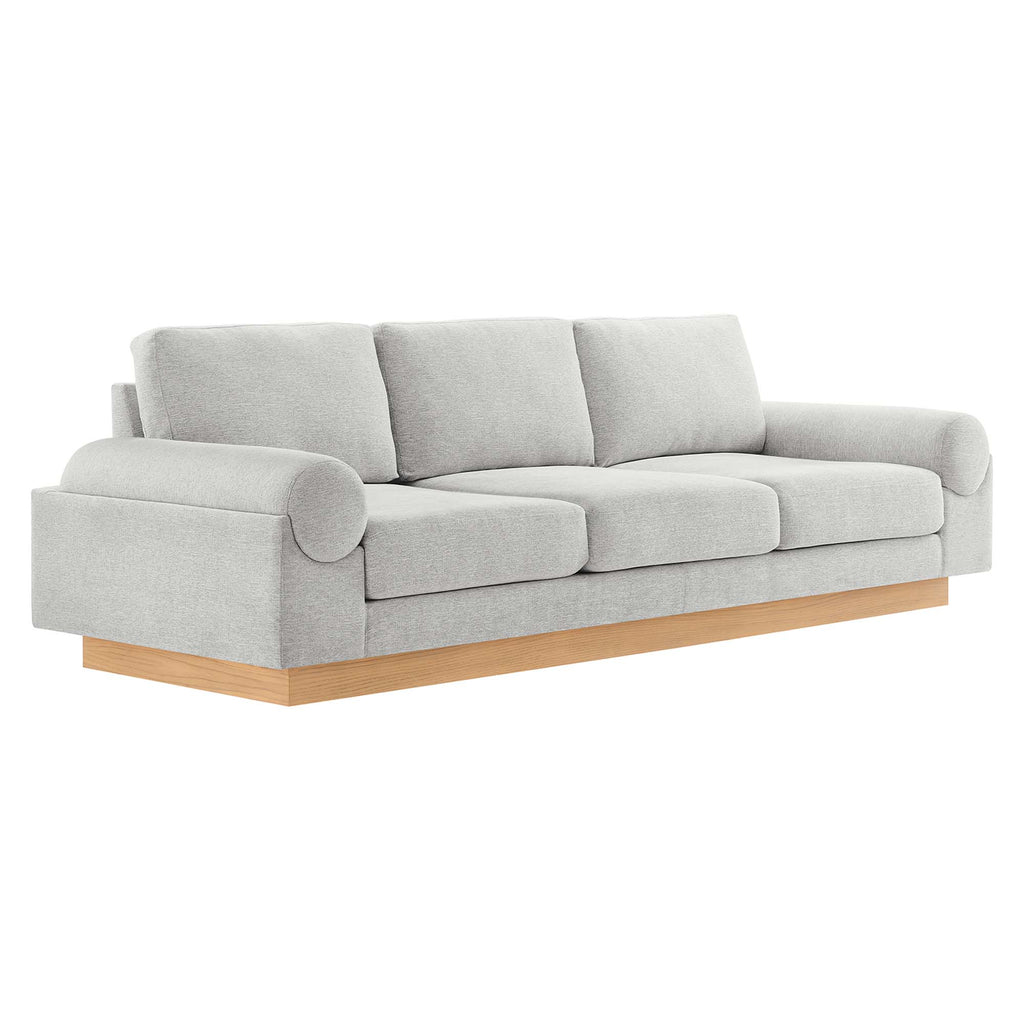 Oasis Upholstered Fabric Sofa - Light Gray