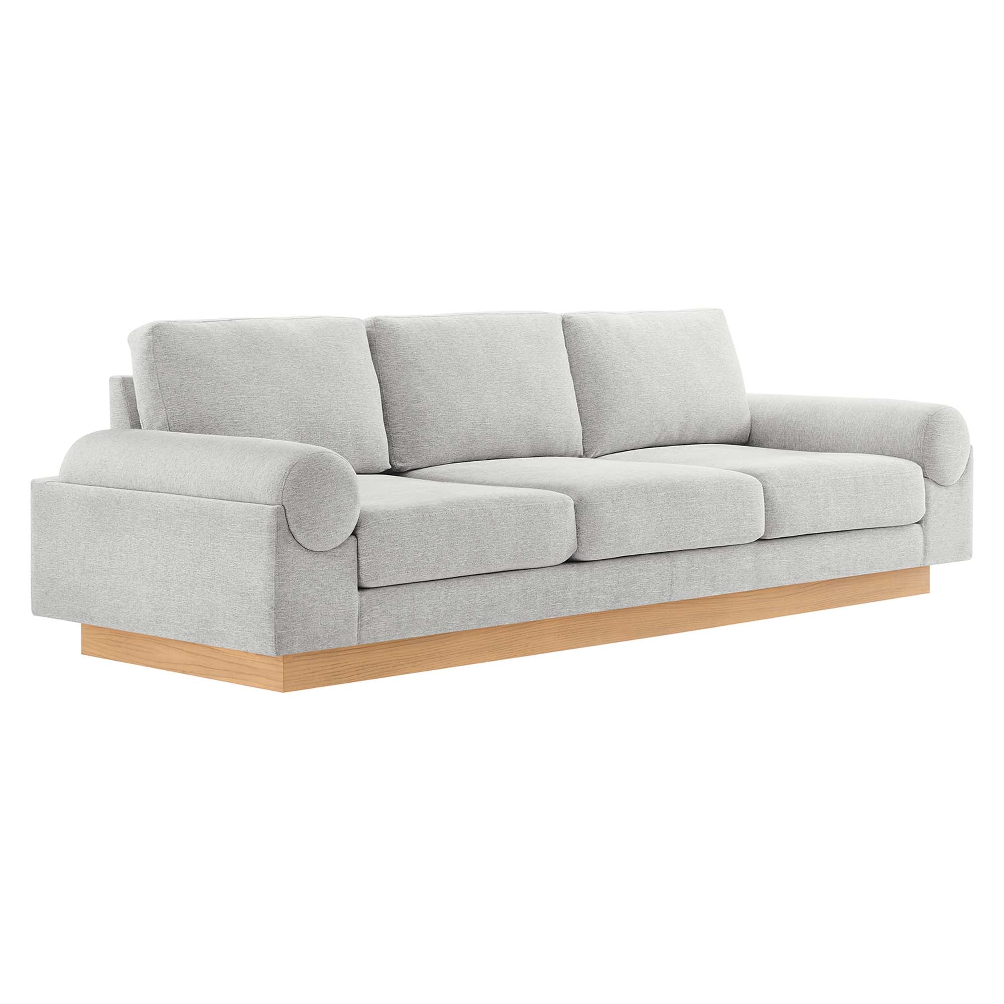 Oasis Upholstered Fabric Sofa - Light Gray