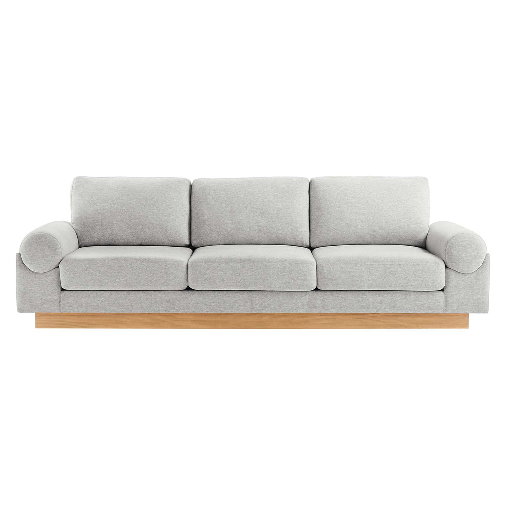 Oasis Upholstered Fabric Sofa - Light Gray