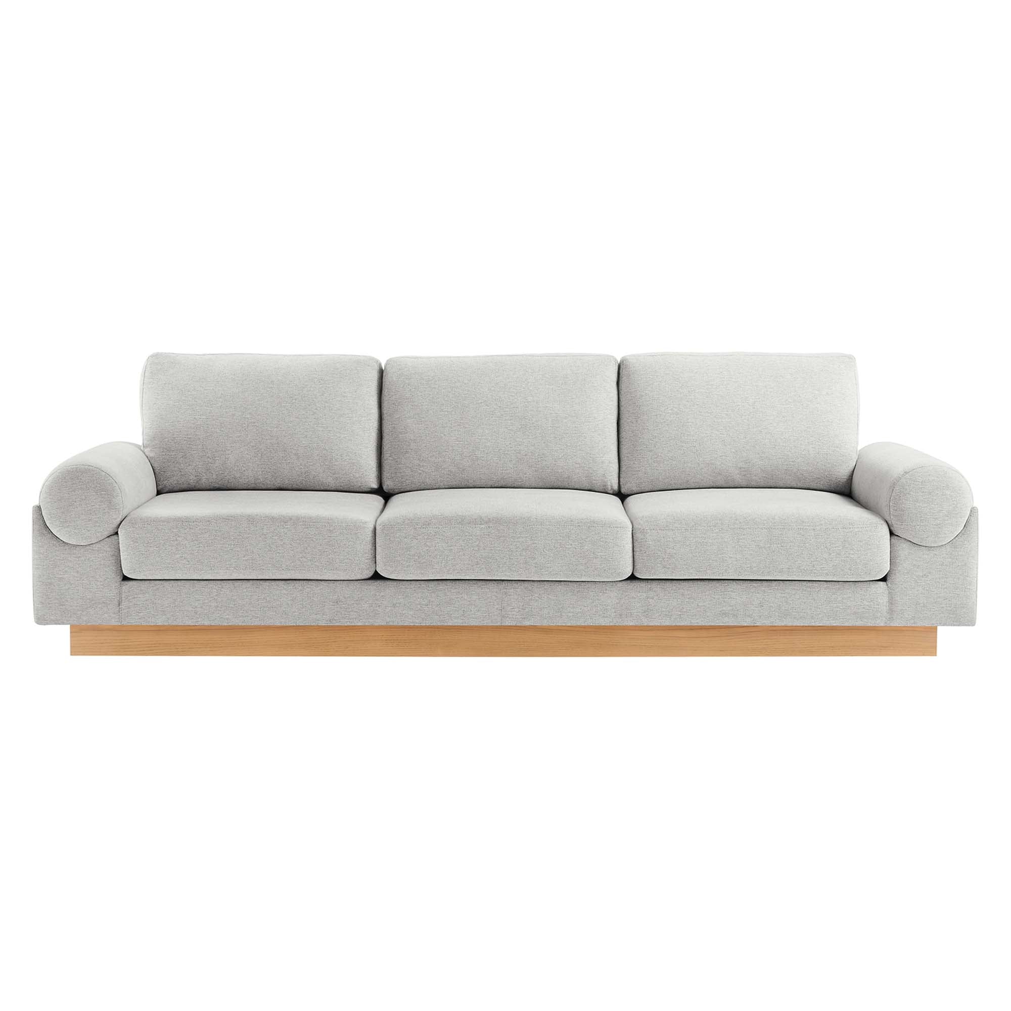 Oasis Upholstered Fabric Sofa - Light Gray