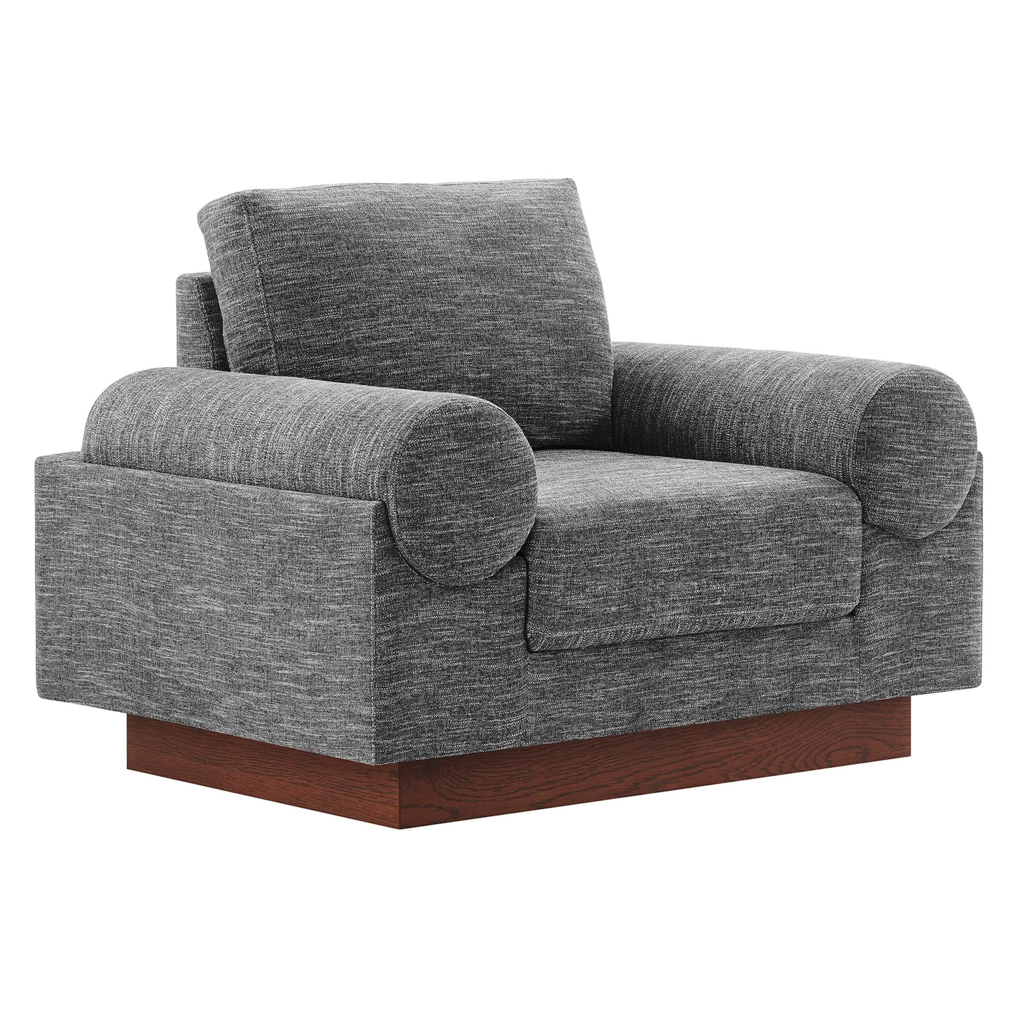Oasis Upholstered Fabric Armchair - Gray