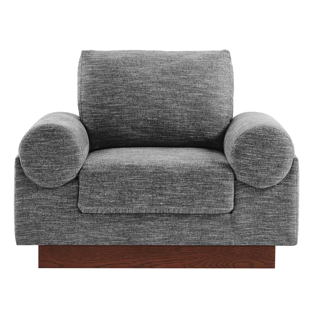 Oasis Upholstered Fabric Armchair - Gray